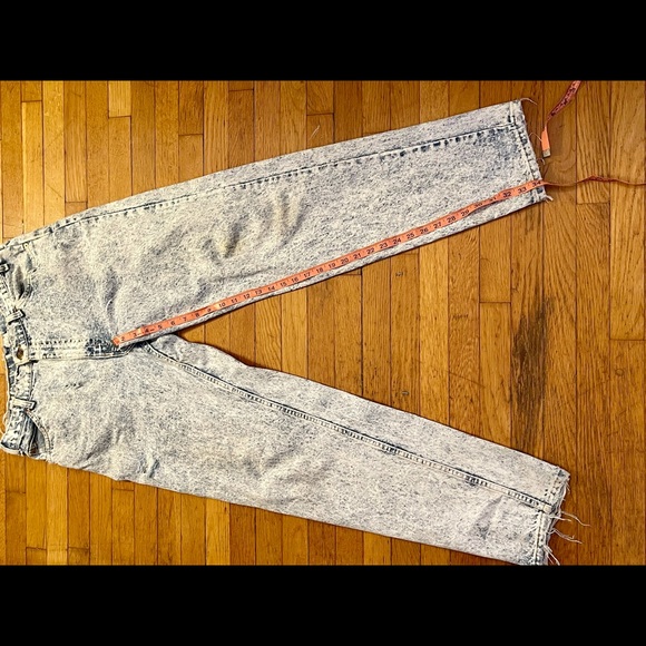 80-90s Vintage Orange Tab Acid Wash Levi’s 575 100% Cotton Jeans - Picture 14 of 14